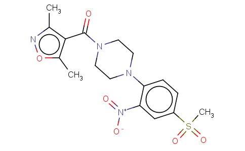 (3,5-DIMETHYL-4-ISOXAZOLYL)[4-[4-(METHYLSULFONYL)-2-NITROPHENYL]-1-PIPERAZINYL]-METHANONE